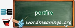 WordMeaning blackboard for portfire